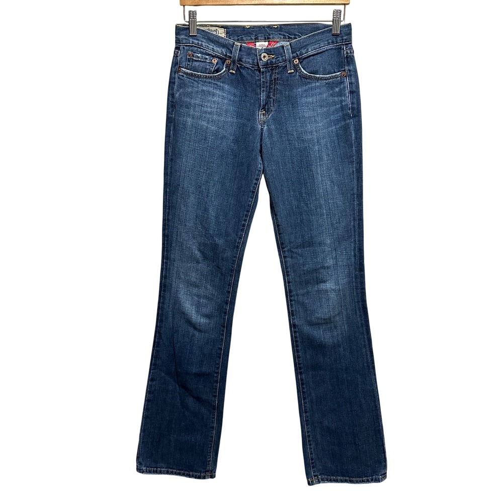 Lucky Brand Classic Rider Jeans Womens 4/27 Long Blue Straight Leg Denim Y2K